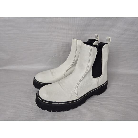 Sincerely Jules Hippie Vegan Leather Chelsea Combat Ankle Boots - Picture 1 of 8